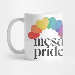 Mesa Pride //// Retro Typography Rainbow Design Mug